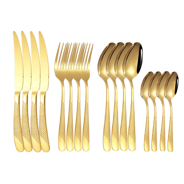 High Grade Stainless Steel Steak Knife And Fork Set