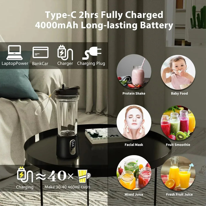 4000Mah 180W Usb Portable Juicer Cup