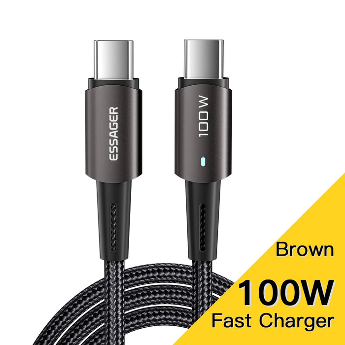 Usb C Cable 100W Pd Qc 4.0 3.0 Usb Type C Cable Fast Charging Cable Type C For Macbook Pro Samsung Xiaomi Charge Cable
