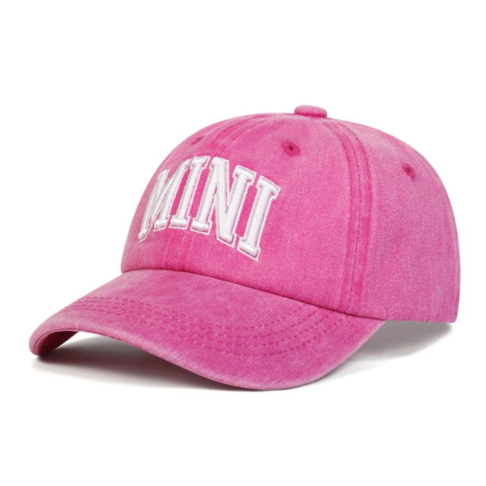Embroidered Mama / Mini Wash Baseball Caps Unisex Parent Child Set