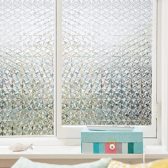 Frosted Glass Film For Bathroom Door Window - Privacy Shading And Light Transmission - Static Electricity-Free