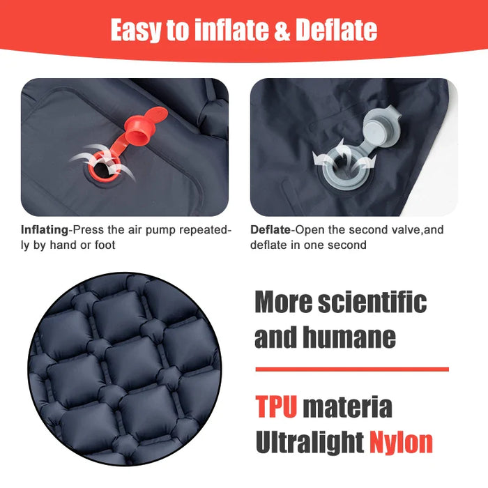 Ultralight Inflatable Camping Mattress With Built In Pump
