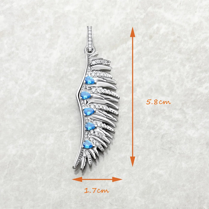 925 Sterling Silver Phoenix Wing Pendant Bohemian Style Gift For Women