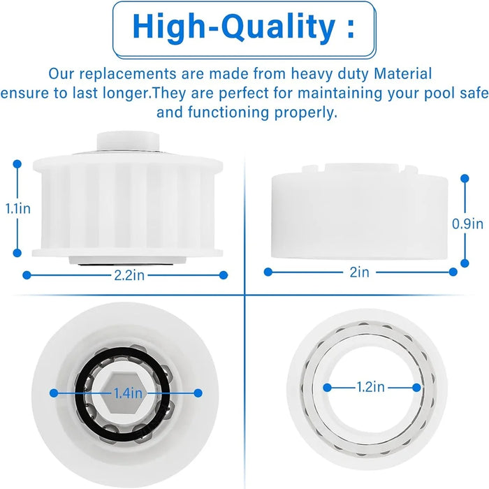 Automatic Robotic Pool Cleaner Replacement Parts Guide Wheels 4 Pack With 2 Pack Pulley Gears 3884997-R6 For Maytronics Dolphin