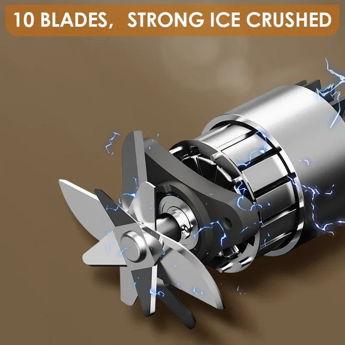 10-Blade Usb Rechargeable Portable Juicer