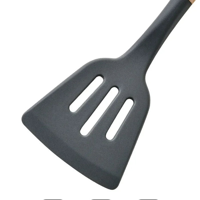 34 Piece Non Stick Silicone Kitchen Utensil Set With Wooden Handles