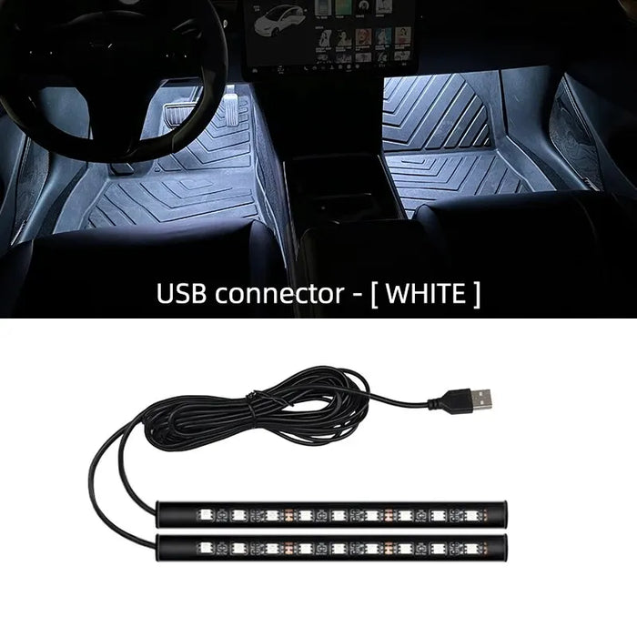 Car Neon Foot Light Usb Interior Atmosphere Lamp