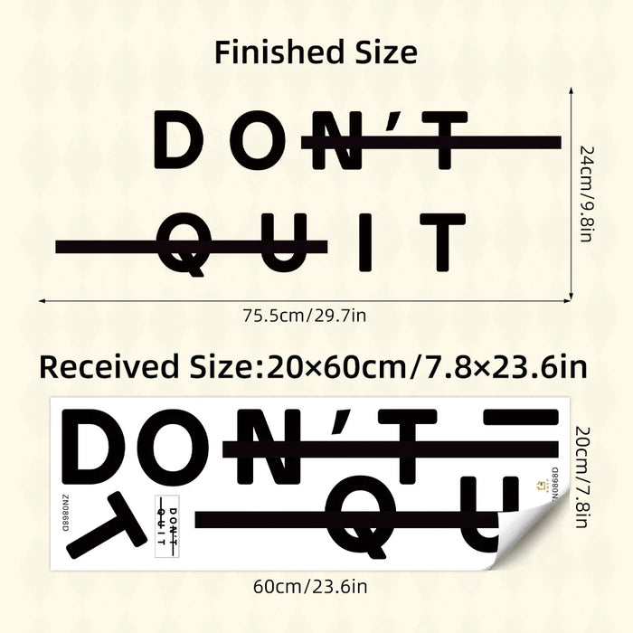 1Pc Inspirational Do Ti Wall Sticker For Study Room Decor Removable Decal