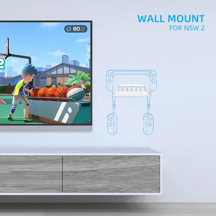 Wall Mount Host Stand For Nintendo Switch 2 Host Tv Box Wall Mount Storage Rack Wall Mount Storage Support For Switch Oled