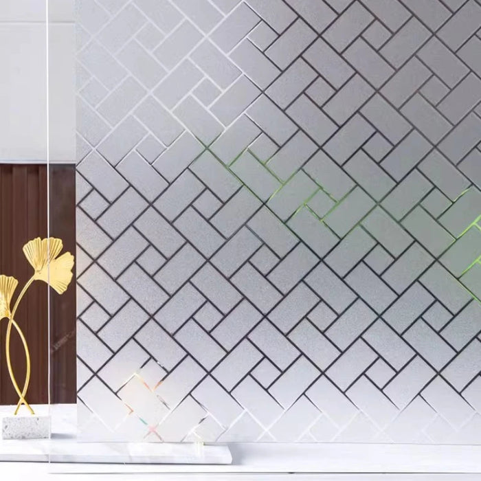 Frosted Window Film - Uv Protection Privacy Cross Pattern - Home / Office