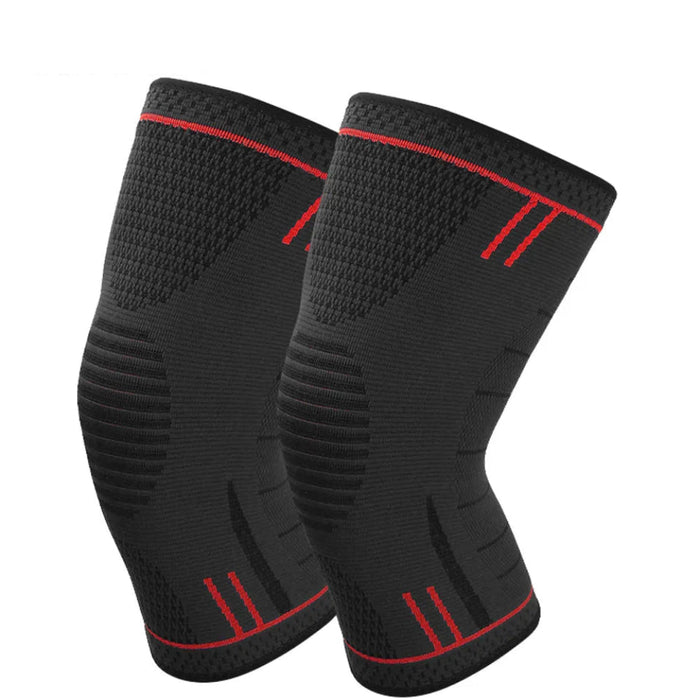 Pair of Breathable Compression Knee Support Sleeve Gym & Sports Protector