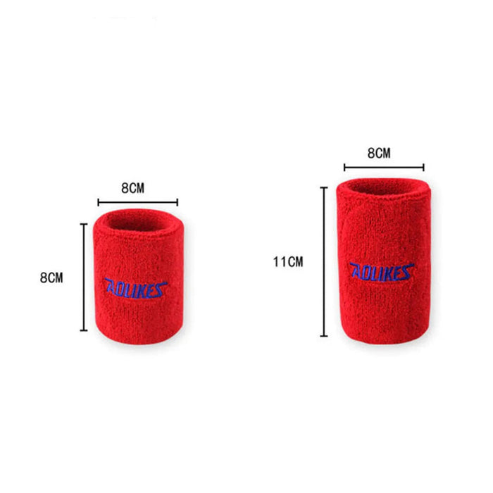 Pair of Moisture Wicking Sports Wristbands For Men & Women Tennis Basketball Running