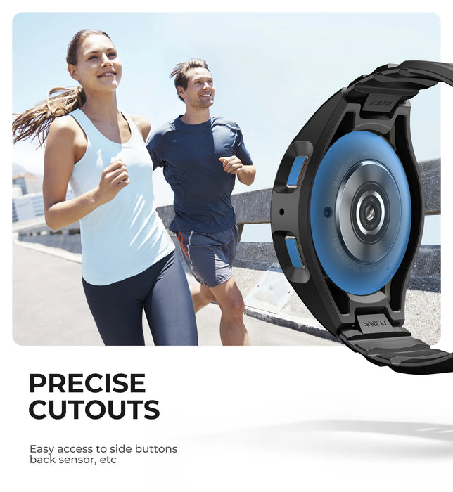 For Samsung Galaxy Watch 6 With Case 40Mm Adjustable Watch Band Rugged Grade Shockproof Uni-Body Design Case