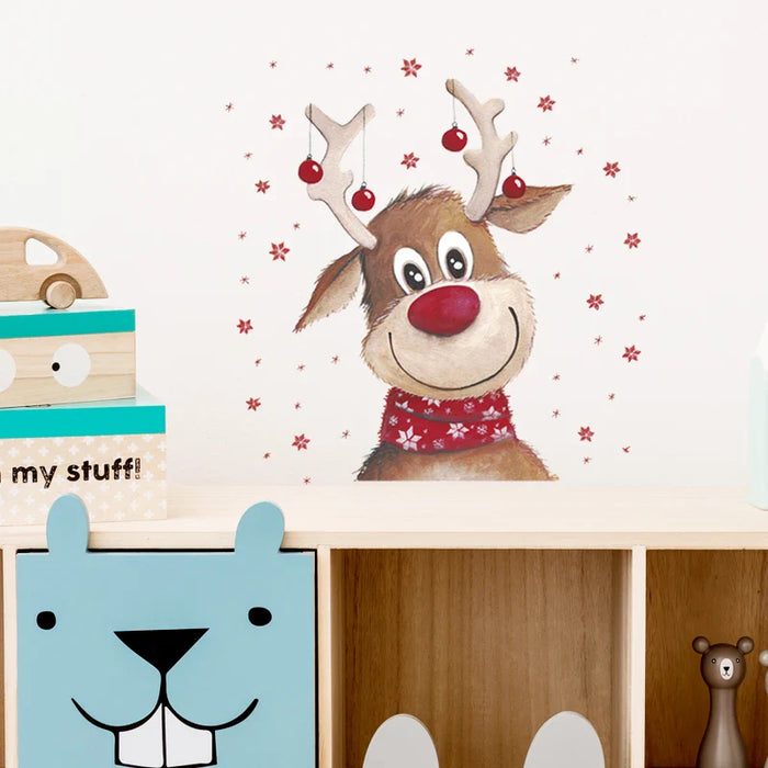 Charming Reindeer Wall Stickers For Festive Home Decor
