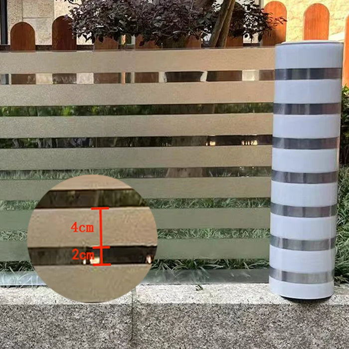 Striped Frosted Window Film - Privacy Sticker