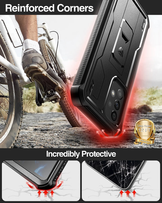 For Samsung Galaxy A33 5G Full Body Bumper Military Grade Armor Shockproof Hard Case With Built-In Screen Protector