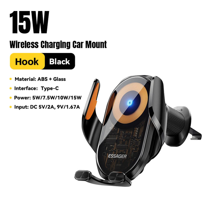 15W Magnetic Wireless Car Charger For Macsafe 15W Cooling Stand Holder For Iphone 16 15 14 13 12 Pro Max Xiaomi Samsung