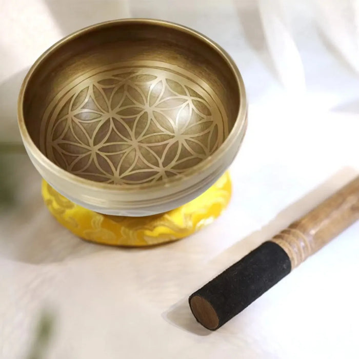 Flower Of Life Singing Bowl Set For Meditation And Stress Relief