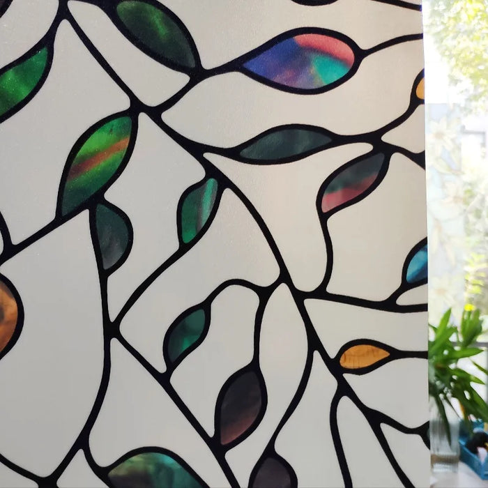 Leaf Pattern Glass Film - Privacy & Sun Protection