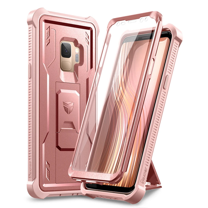 For Samsung Galaxy S9 Heavy Duty Military Grade Protection Shockproof Case Built In Screen Protector And Kickstand