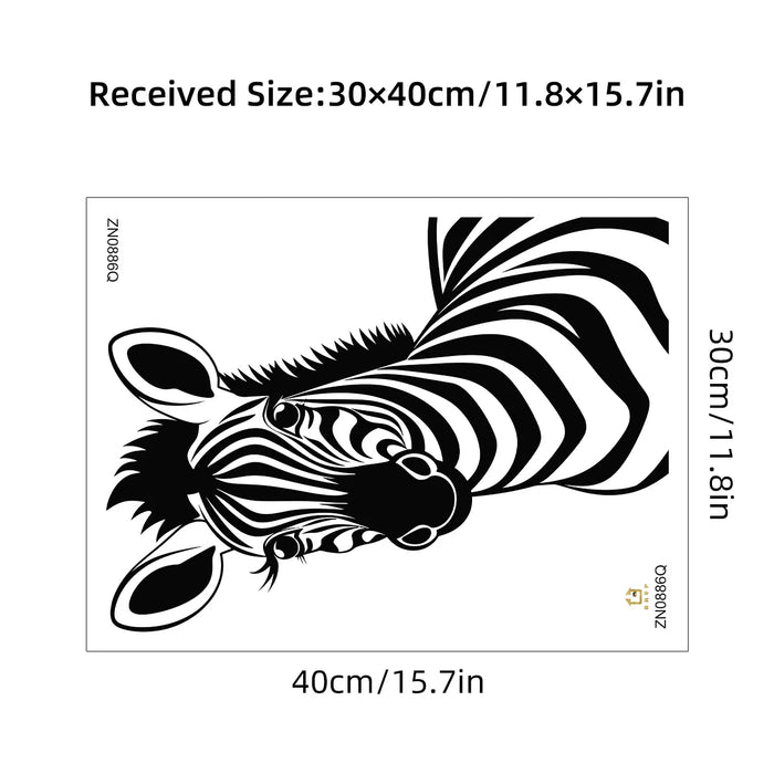 Adorable Zebra Wall Decals For Living Room Decor