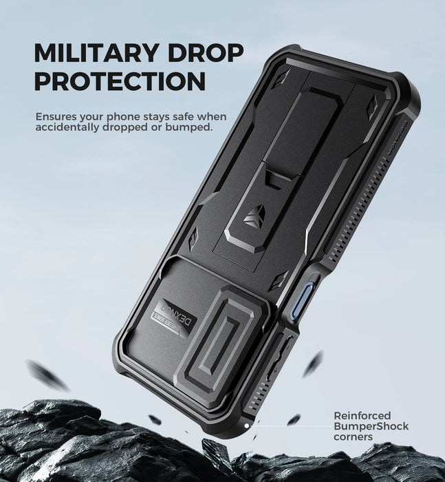 For Samsung Galaxy A16-5G Heavy Duty Military Grade Protection Shockproof Case With Bulit-In Magnetic Slide Camera Case
