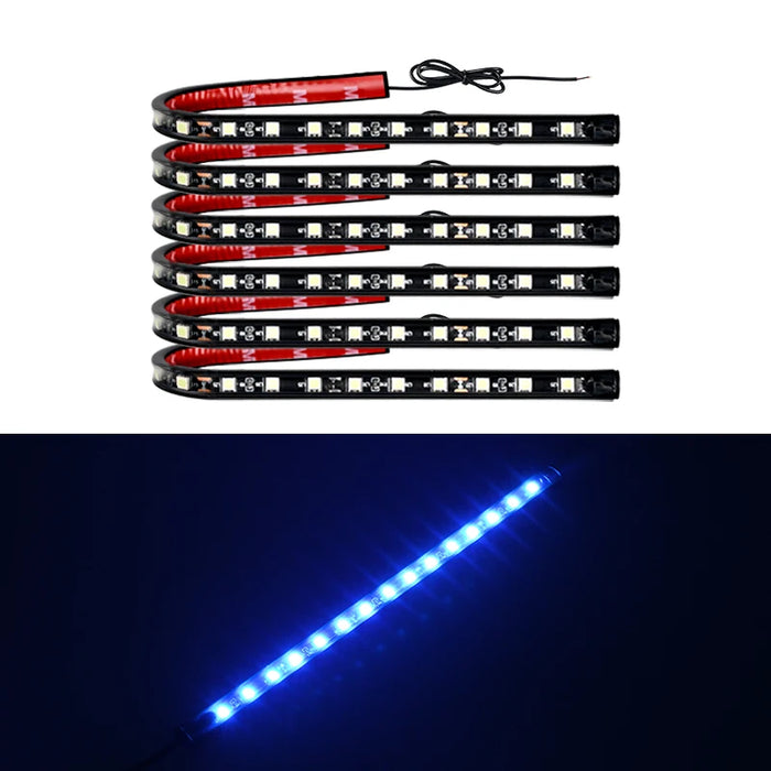 6Pcs Led Underbody Light For Car 12V Flexible Auto Decorative Atmosphere Lamp Drl