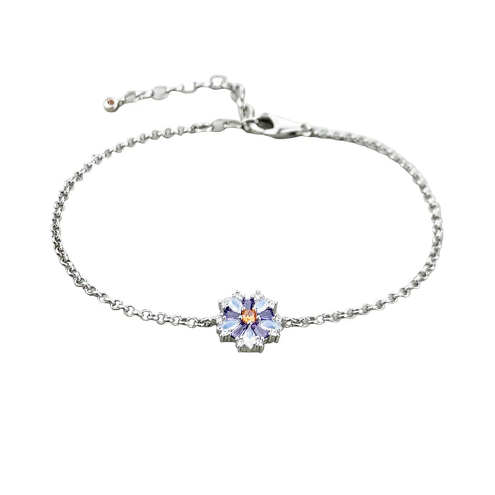 925 Sterling Silver Colourful Stone Bracelet Jewelry For Women