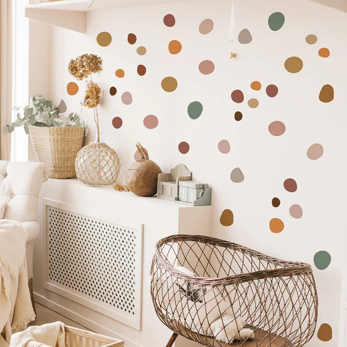 Boho Circle Stone Wall Stickers 42Pcs For Home Decor