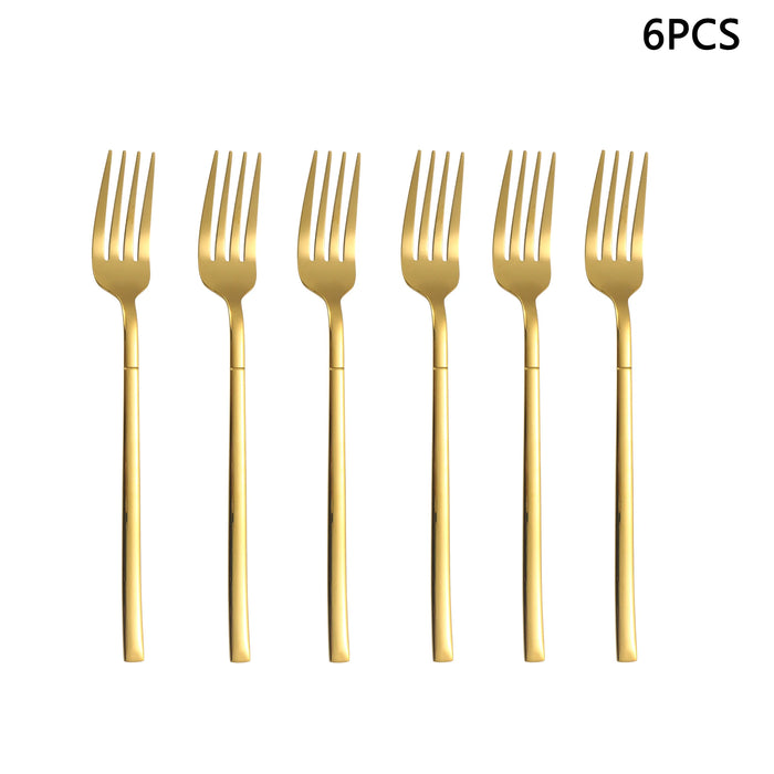 4 / 6 / 16 / 24 Piece Gold Stainless Steel Cutlery Set For Home / Restaurant / Hotel