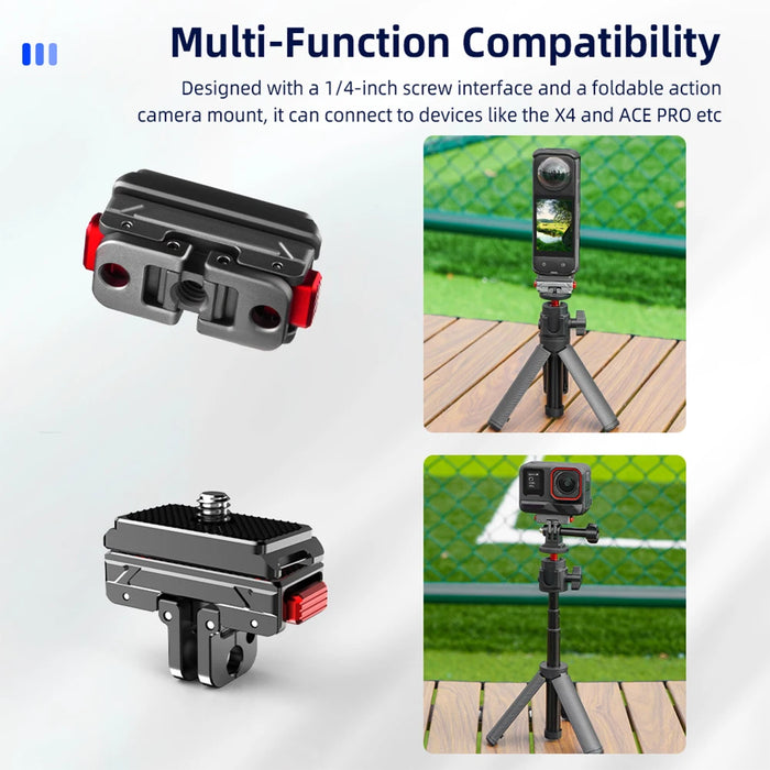 Magnetic Quick Release Mount For Insta360 Ace Pro 2 1 / 4 Screw Magnetic Adapter Mount Camera Frame Bracket Camera Accessories