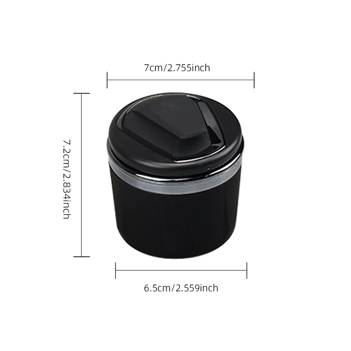 Led Car Ashtray With Cover Universal Auto Coin Storage Cup