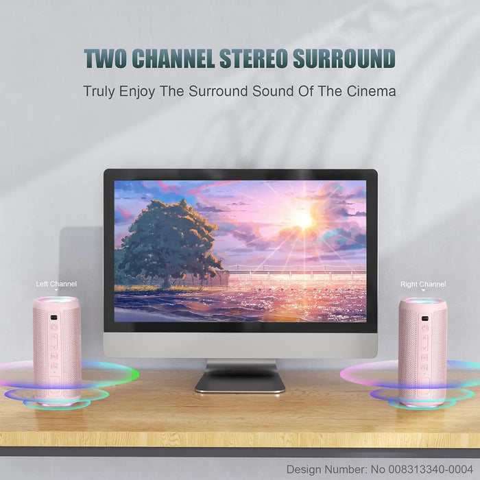 Portable Wireless Speaker With 24W Stereo Sound 30H Playtime Tws & Ipx7 Waterproof Ideal For Travel