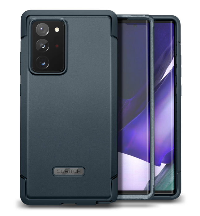 For Samsung Galaxy Note 20 Ultra 6.9 Inch Full-Body Protective Rugged Heavy Duty Shockproof Case 2 Front Frames Protector