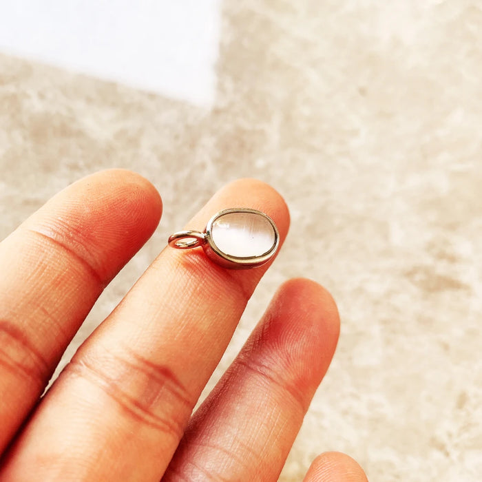 925 Sterling Silver White Oval Opal Pendant Fashion Jewelry For Women