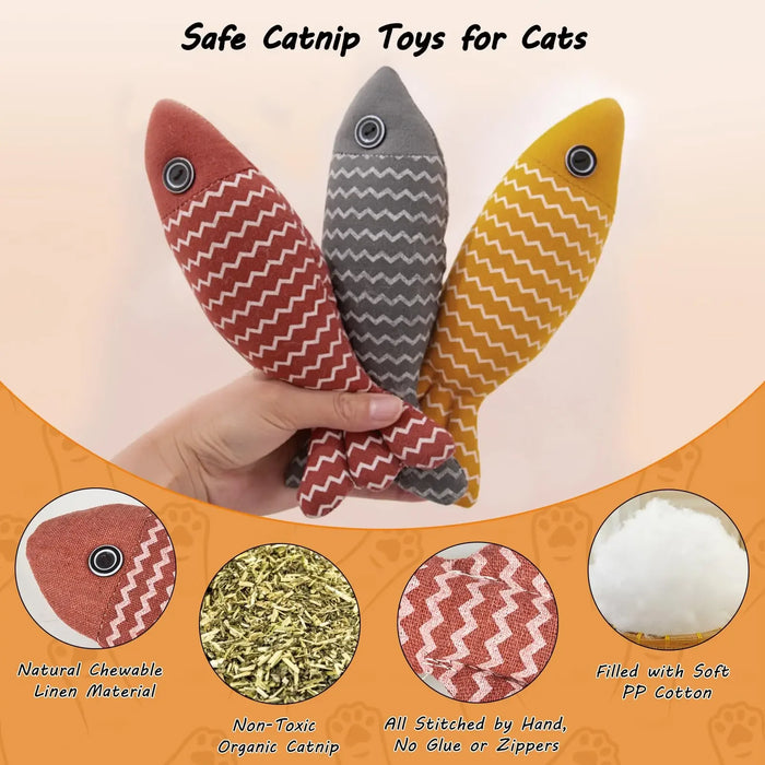 Interactive Catnip Fish Toy For Indoor Cats