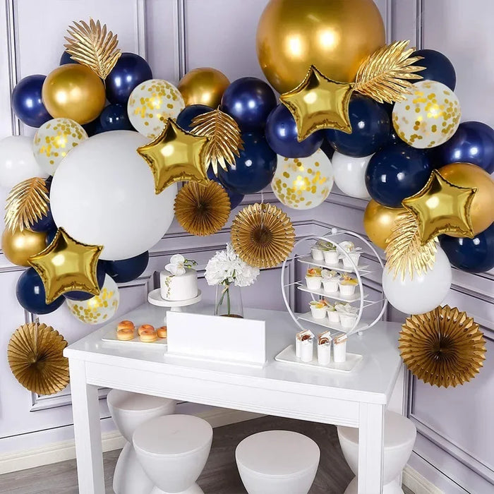 113 Pcs Navy Blue Balloon Arch Wreath Kit Suitable For Wedding Parties Birthday Parties Indoor Anniversary Party Decorations