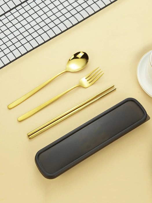 3 Piece Portable Utensil Set Fork Spoon Chopsticks