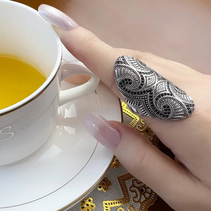 925 Sterling Silver Maori Cultural Tattoo Ornament Bridal Set