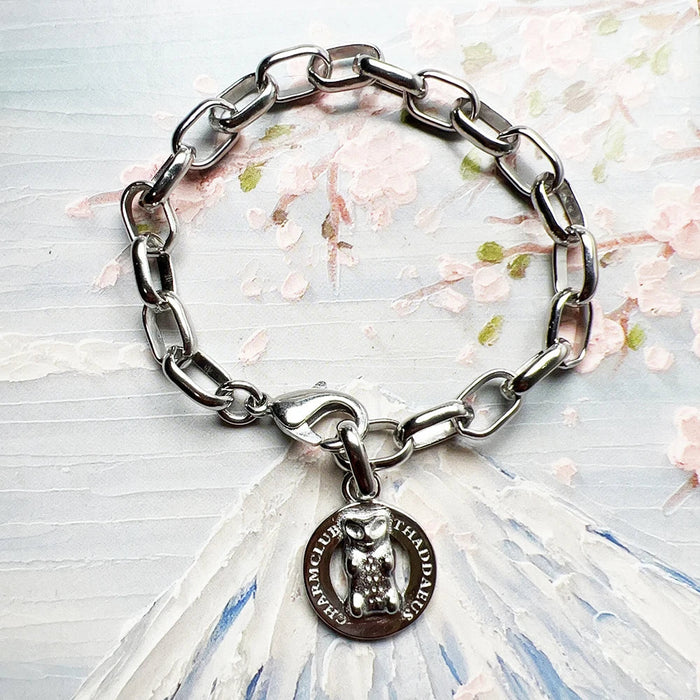 925 Sterling Silver Real Charm Bracelet For Women & Men