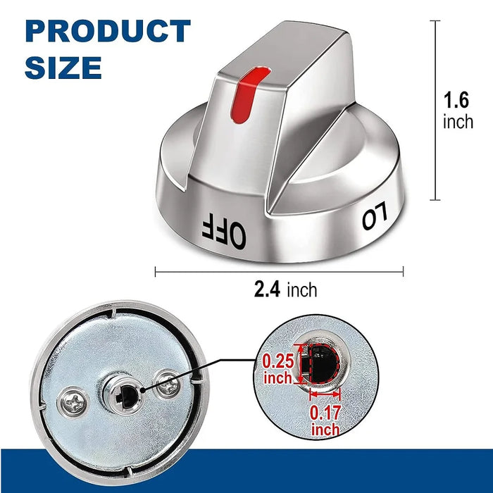 6 Pieces Dg64-00473A Burner Control Dial Knob Range Oven Knob Compatible With Samsung Nx58F5700Ws Nx58H5600Ss Nx58H5650Wsnx58J7750Ss