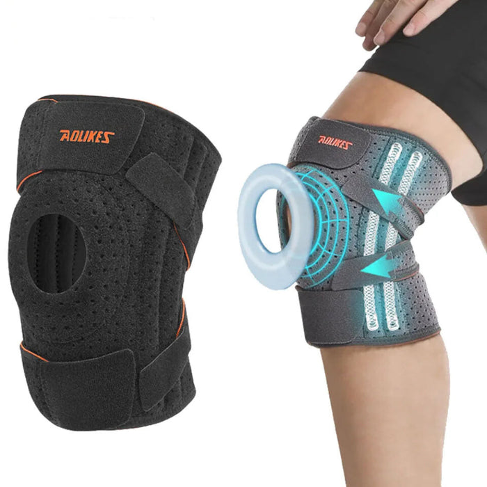 Knee Brace With Side Stabilizers & Gel Pads Cycling Running Climbing Support