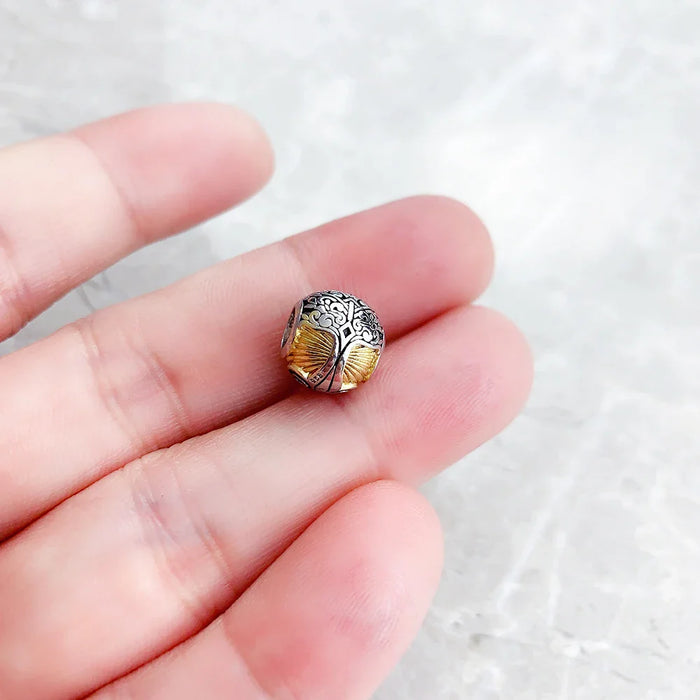 925 Sterling Silver Gold Bead Love Tree Charm European Diy Jewelry Accessory For Women & Men