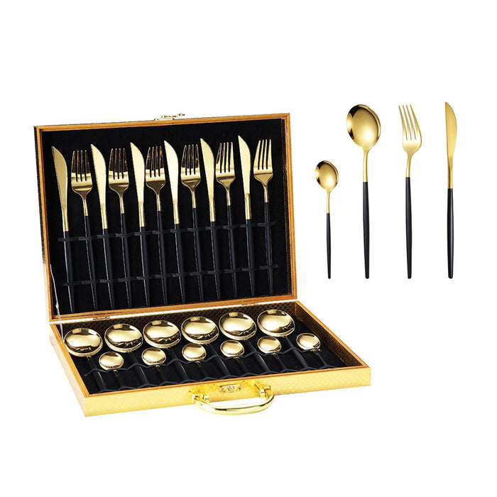24 Piece High Grade Stainless Steel Tableware Set In Gift Box