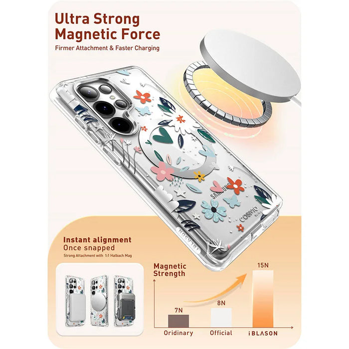 For Samsung Galaxy S25 Ultra Case Cosmo Mag Slim Full Body Protection With Built-In Screen Protector