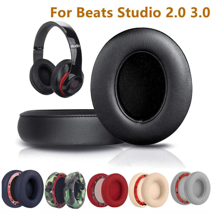 Pair of Wireless Wired Headphone Ear Pads Replacement Cushions For Beats Studio 2.0 3.0 Protein Leather B0500 B0501