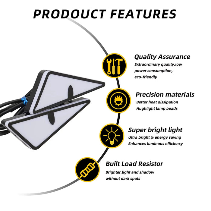 Universal Motorcycle Devil'S Eye Led Signal Light Dynamic Tail Lamp