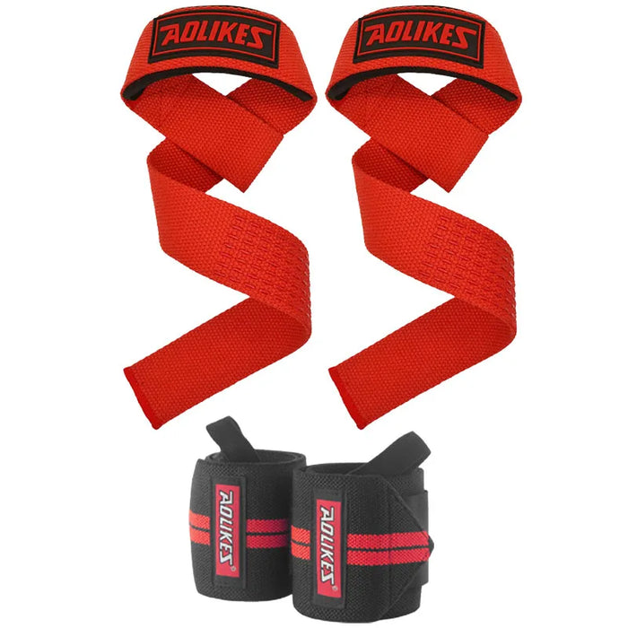 Weightlifting Wrist Wraps & Straps Silicone Grip For Men