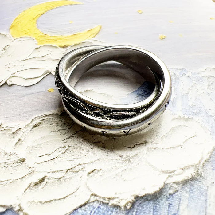 925 Sterling Silver Vintage Infinity Love Ring