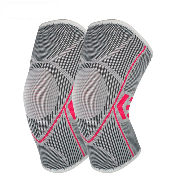 Pair of Breathable Compression Knee Support Sleeve Gym & Sports Protector
